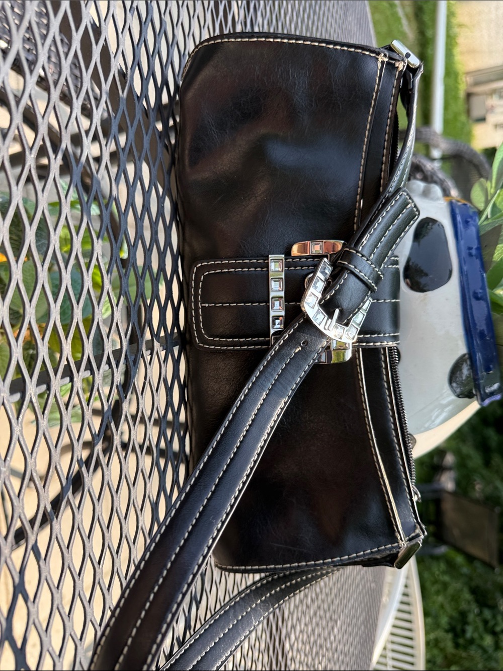 Nine west shoulder purse east/ west /y2k